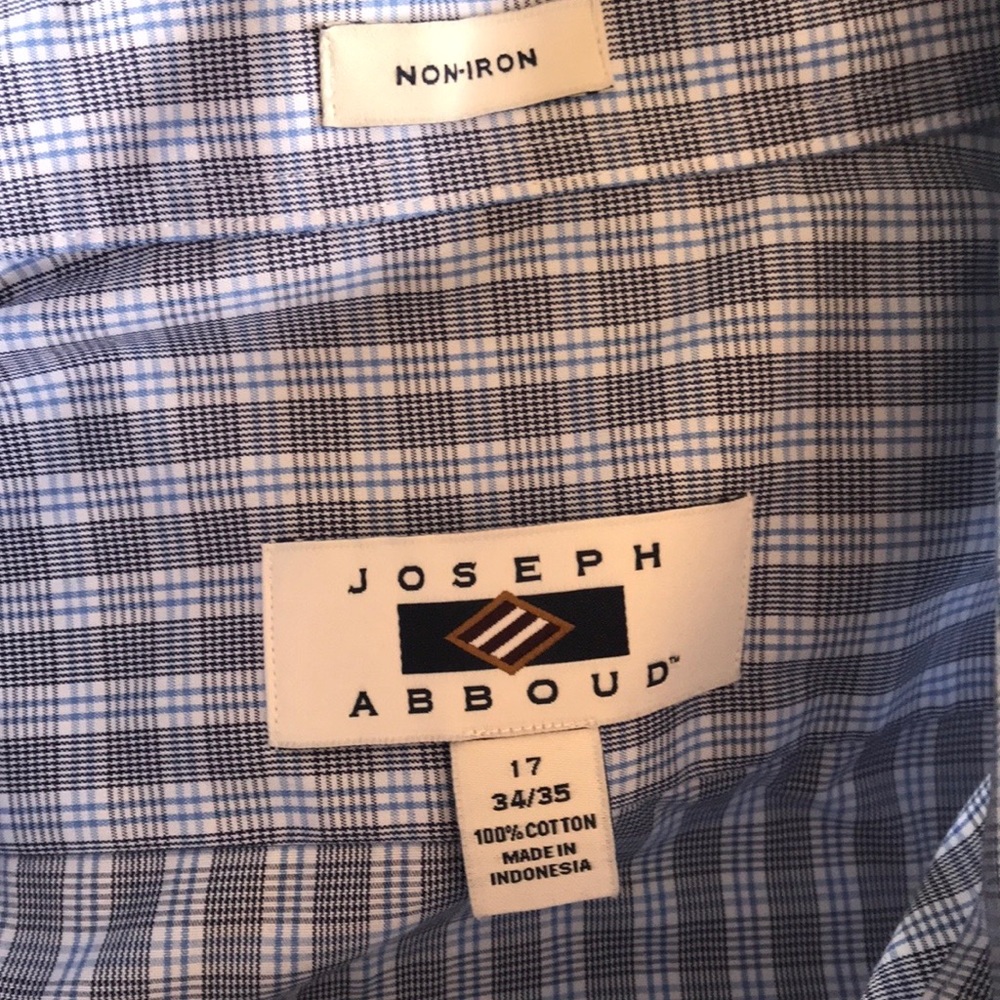 Joseph Abboud Checked Button Down. Size 17 & 34/35 - image 7